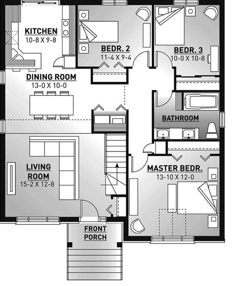 Floor Plan Of One Storey Residential House - floorplans.click