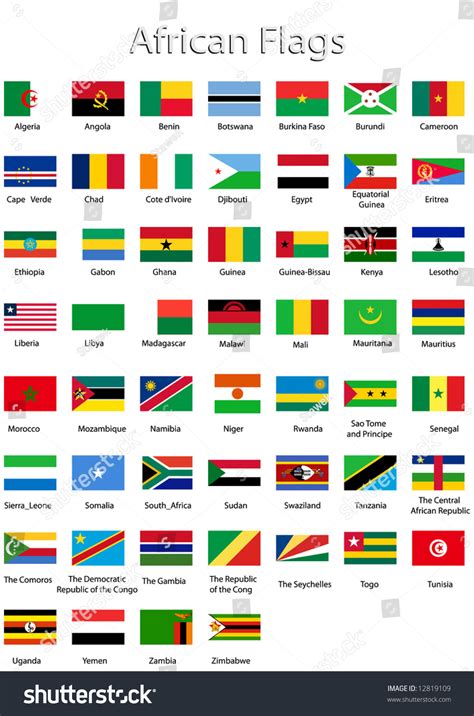 Flags Individual African Countries: เวกเตอร์สต็อก (ปลอดค่าลิขสิทธิ์ ...