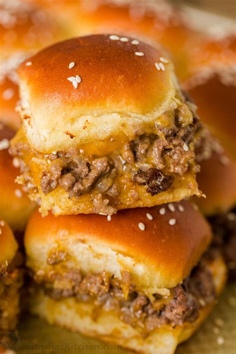 Cheeseburger Sliders are juicy, cheesy and beefy and everything we love ...