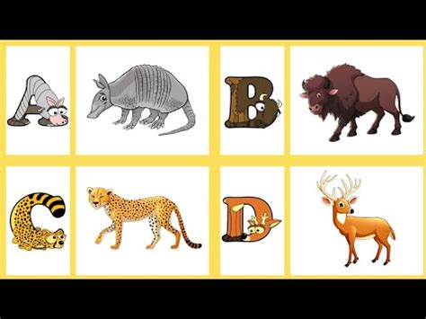 | Animal Alphabet A To Z | Zoo Animals For Kids | ABC | A To Z ...