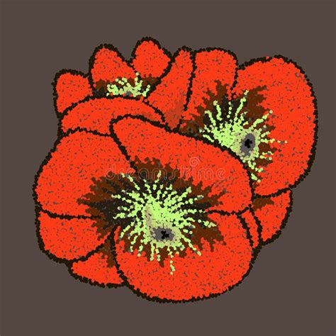 Vector Bud of Red Poppy. Poppy Vector Illustration. Stock Vector ...