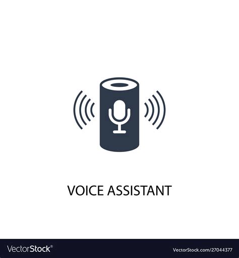 Voice assistant icon simple element Royalty Free Vector