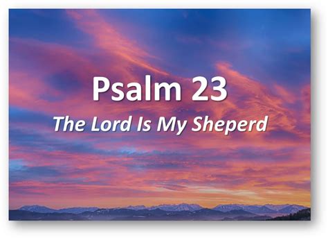 Psalm The Lord Is My Shepherd