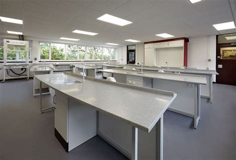 High school science lab layout ideas. Image shows a thoughtfully ...