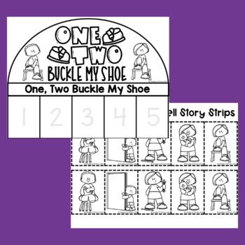 One, Two, Buckle My Shoe Activities for Kindergarten by Camping In Primary