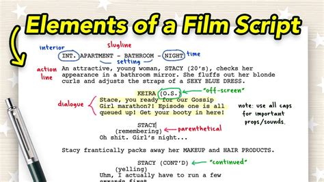 Basic Elements of a Film Script for BEGINNERS! (How To Format, Read and ...