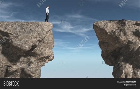 Young Man Front Chasm Image & Photo (Free Trial) | Bigstock