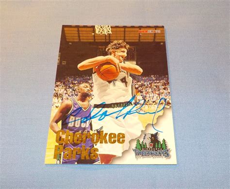 Cherokee Parks Signed Autographed 1997 SkyBox NBA Hoops Card ...