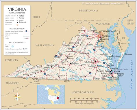 Map Of Virginia With Cities And Towns - Teri Abigael