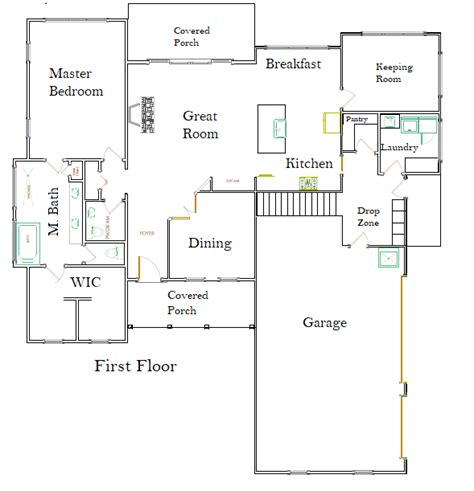 Aspen- First Floor Plan | Dawol Homes