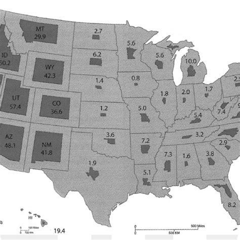 2. Federal land as a percentage of total state land area. Courtesy of ...