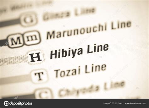 Hibiya Line. Tokyo Metro map. Stock Photo by ©aliceinwonderland2020 ...