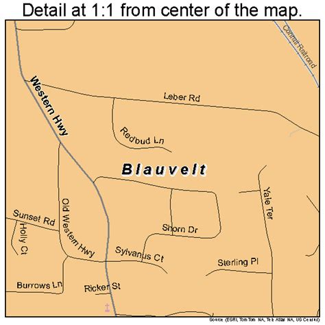 Blauvelt New York Street Map 3606860