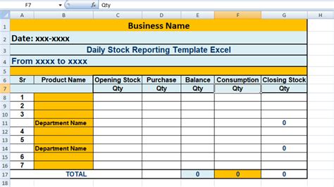 Stock Report Template Excel – Atlanticcityaquarium.com