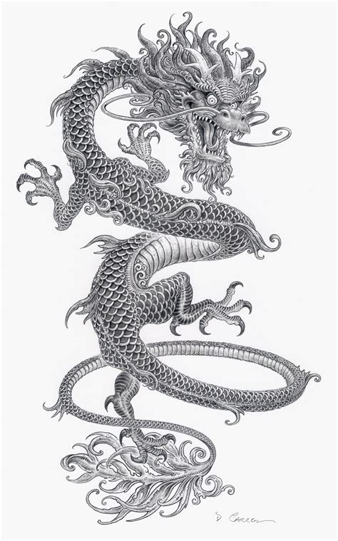 Pin by huangxinjie on 外国油画 | Chinese dragon tattoos, Dragon tattoo ...