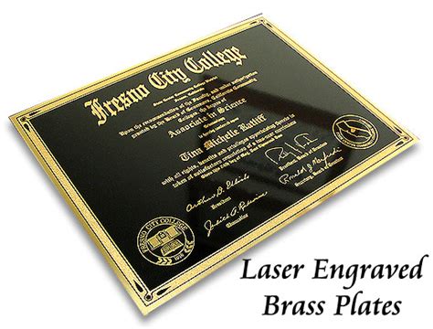 Brass Plates Laser Engraved (Custom Size)