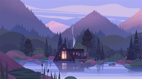 Cozy Hut | Desktop Wallpaper Art