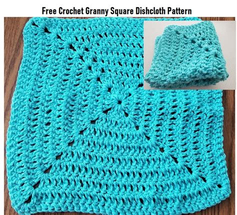 Granny Square Dishcloth to Crochet Free Crochet Pattern • Craftdrawer