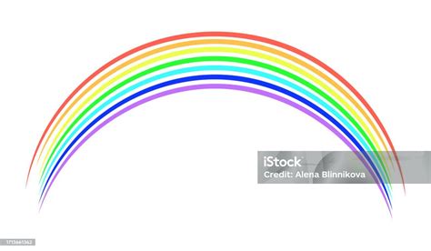 Rainbow Drawn With Multicolored Crayons Or Pencils Multicolored Arc ...