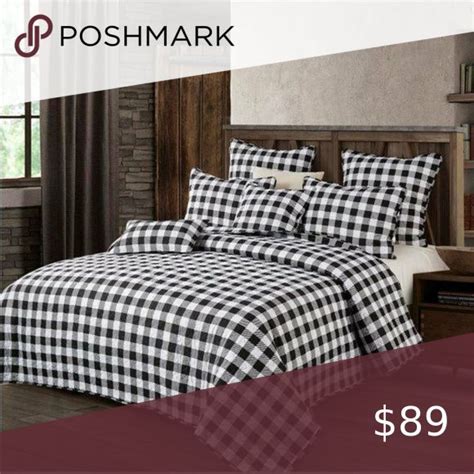 Black White Buffalo Plaid KING Printed Quilt Set | King quilt sets ...