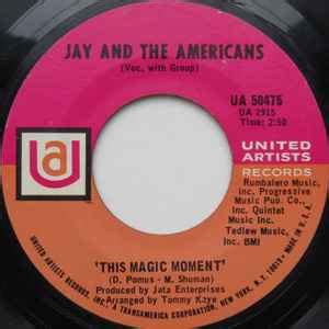 Jay And The Americans – This Magic Moment – Vinyl (Shelley Pressing, 7 ...