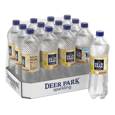 Deer Park Sparkling Water, Lemon Ginger, 33.8 oz. Plastic Bottles (12 ...