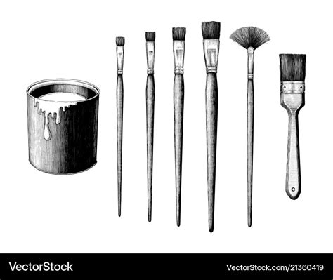 Vintage Paint Brush SVG Graphics and Clipart. Clip Art Art & Collectibles