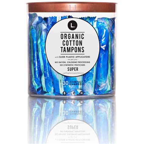 L. Organic Tampons - Super - 30ct | Organic tampons, Cotton tampons ...