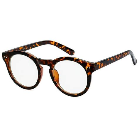 Mens Womens Fashion Round Retro Plastic Frame Clear Lens Eye Glasses ...