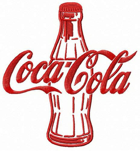 Coca-Cola bottle embroidery design