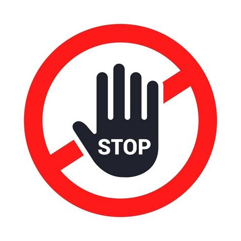 Download stop sign. the hand stops. flat vector illustration. for free ...