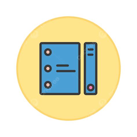 Document File Icon Yellow Button Folder Array Organization Vector ...