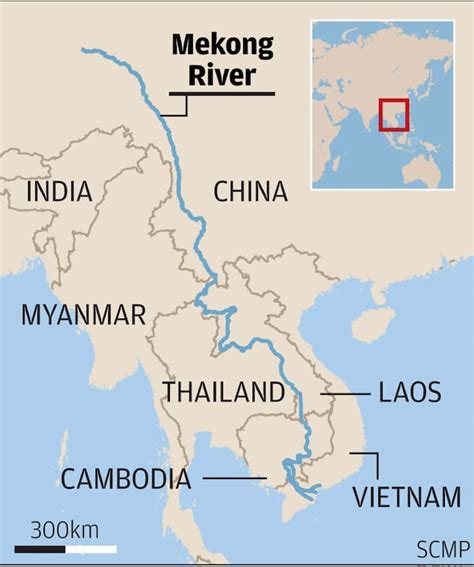 Where is the Mekong River location on the world map? (Nov, 2024)