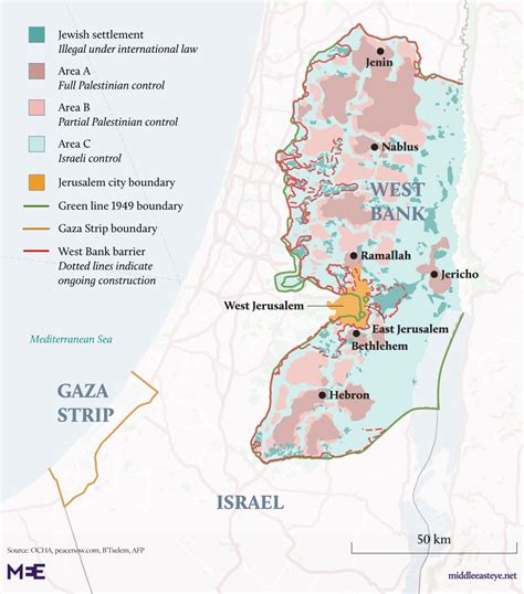 Map Of West Bank Israel - Best Map of Middle Earth