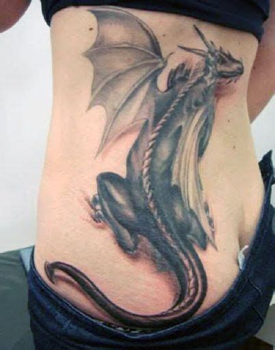 Realistic 3d Dragon Tattoo