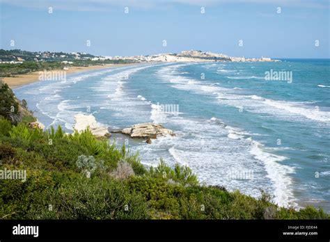 Vieste beach, Gargano natural park, Puglia, Italy Stock Photo - Alamy