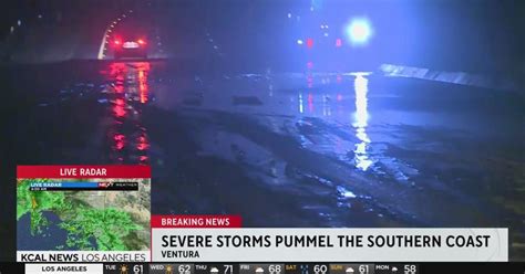 101 Fwy closed in Ventura County due to flooding - CBS Los Angeles