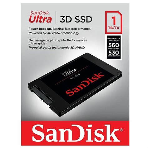 Sandisk SSD 1TB Ultra 3D Internal Solid State Drive Laptop 2.5" 3D Nand ...