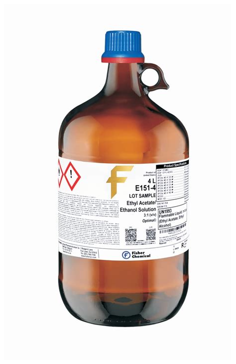 Ethyl Acetate Ethanol Solution, 3:1 (v/v), Optima Fisher Chemical ...