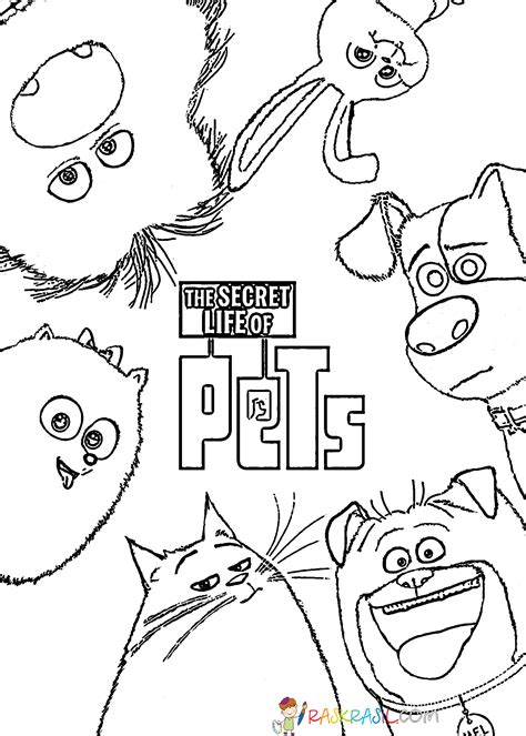 chloe coloring page template the secret life of pets ready for download