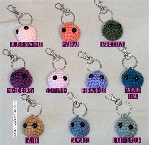 Stress Ball Keychain for Stress Relief Plushie Keychain Attachment for ...