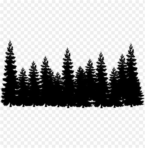 Wiggins Family Cabin - Pine Trees Silhouette PNG