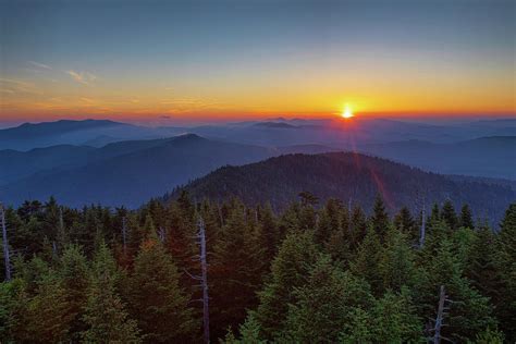 Sunrise at Clingmans Dome Photograph by Claudia Domenig