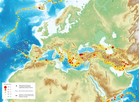 Seismic hazard map of Europe and Middle East [2598x1908] | Geología ...