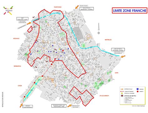 Roubaix City Centre map - Ontheworldmap.com