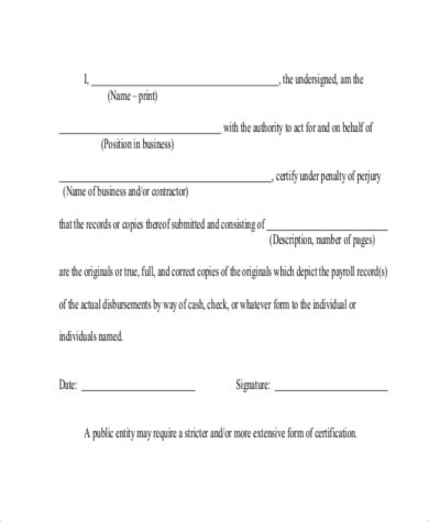 Blank Certified Payroll Forms Printable