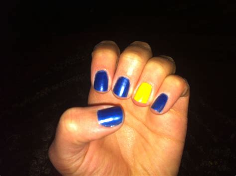 Blue and yellow nails for spring | Yellow nails, Nails, Skin care