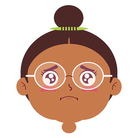 girl sad face cartoon cute 14318527 PNG