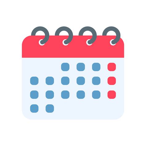 Calendar icon. A red calendar for reminders of appointments and ...