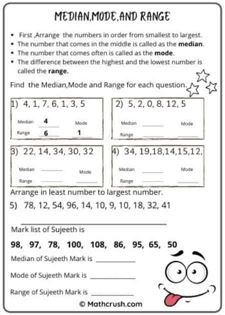 15 Worksheets to Help Your Kids Learn Mean Median and Mode